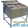 Thùng đá inox khung chân có khay topping-TD-TP11