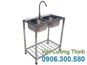 Chậu rửa chén 2 ngăn âm bàn CR-103
