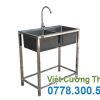 Chậu Rửa Bát 2 Ngăn Có Khung Chân CR-107