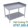 Bàn inox góc 2 tầng 01