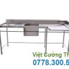 Bàn inox bát bẩn