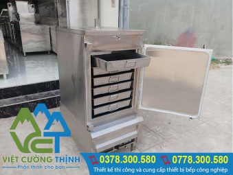 tủ nấu cơm công nghiệp 6 khay hấp 30 kg gạo