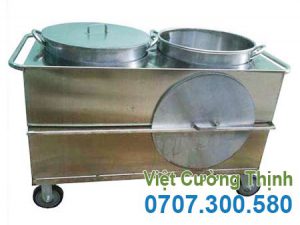 Xe đẩy chia canh bằng inox