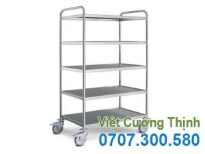 Báo giá xe đẩy inox 5 tầng