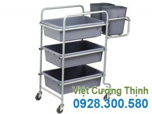 Xe đẩy thu gom 3 tầng