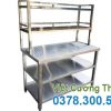 Bàn bếp inox 3 tầng có kệ song trên BAI-04