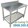 Bàn bếp inox có gáy và kệ dưới BAI-15