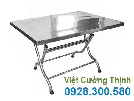 Bàn inox hình chứ nhật BAI-17
