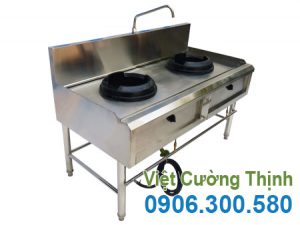 Bếp á 2 họng đốt kiềng gang BA-09
