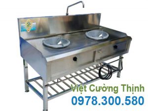 Bếp á 2 họng kiềng tô có kệ song BA-10