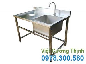 Chậu rửa đơn có lỗ xả rác