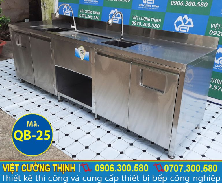 Quầy Bar Inox 304 | Quầy Bar Pha Chế Inox QB-25 - Việt Cường Thịnh