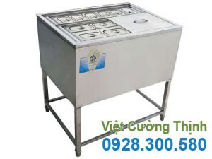Thùng đá khung chân có khay topping TD-TP06