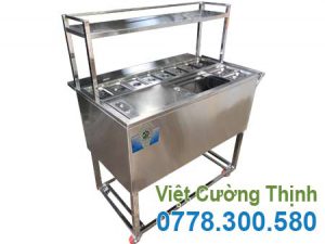 Thùng đá khung chân có khay topping TD-TP10