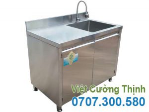 Tủ inox có bồn rửa bên trái TUI-12