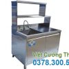Tủ inox có bồn rửa và kệ trên inox TUI-10