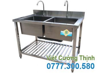 Chậu rửa công nghiệp 2 ngăn lớn