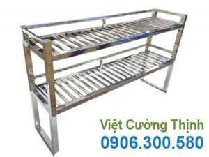 Kệ Inox 2 Tầng Trên Bàn 1m2 KEI-05