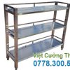 Kệ inox 3 tầng loại phẳng KEI-07