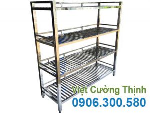 Kệ inox 4 tầng loại thanh KEI-10