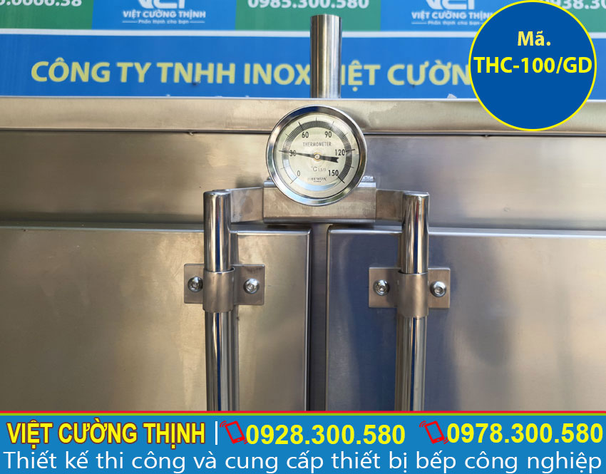 Đồng hồ điện tủ nấu cơm công nghiệp 100kg sử dụng điện và gas THC-100/GD