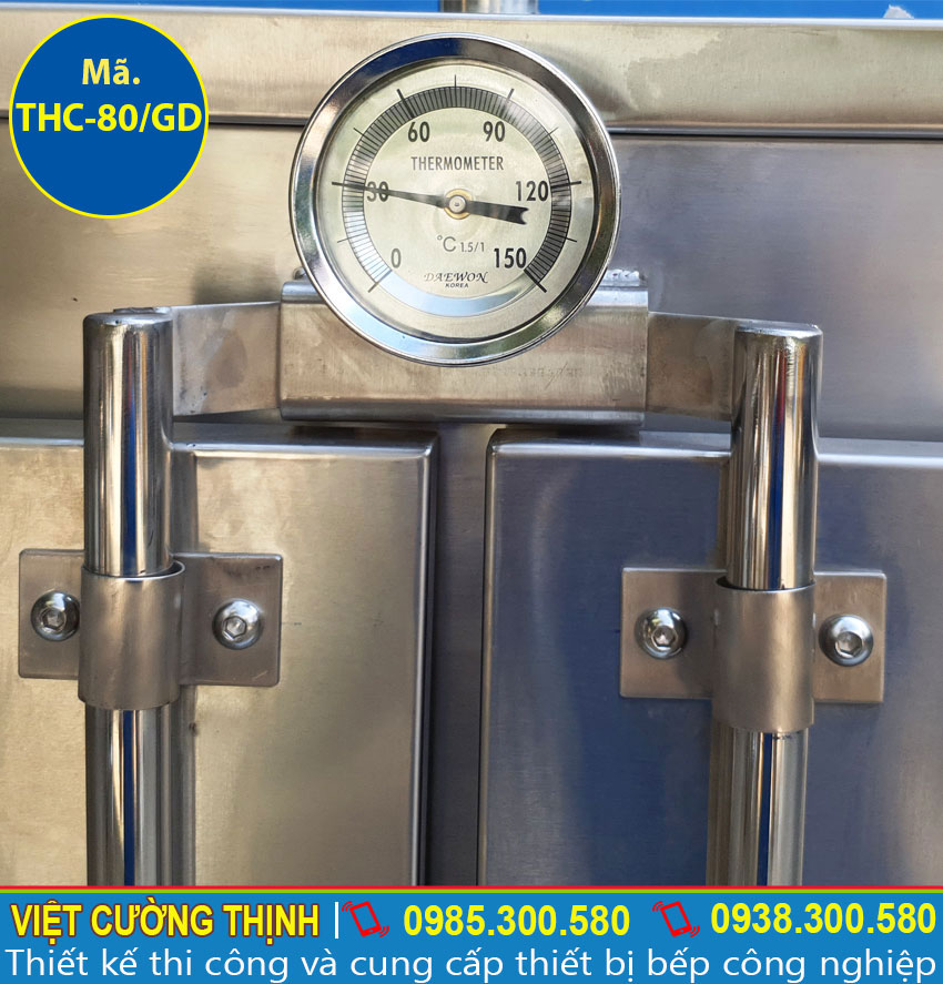 Đồng hổ nhiệt tủ hấp cơm 80kg sử dụng điện và gas