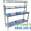 Bàn Inox 2 Tầng Có Kệ Phẳng Trên BAI-16