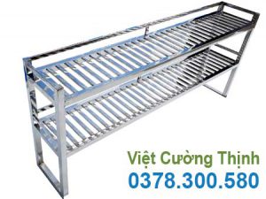 Kệ Bếp Inox 2 Tầng Trên Bàn 1m6 KEI-13