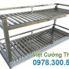 Kệ Bếp Inox 2 Tầng Treo Tường Có Khay Hứng Nước KEI-12
