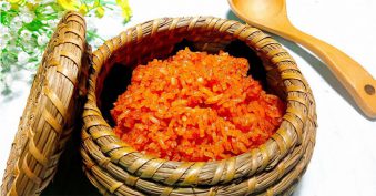 Nấu món xôi gấc dẻo ngon xuất sắc