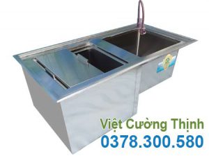 Thùng đá inox kèm chậu rửa âm quầy bar QB-21