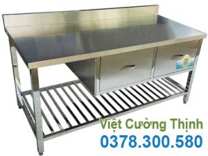 Bàn inox có hộc tủ BAI-21