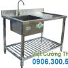 Chậu rửa đơn inox có kệ dưới cánh phái CR-37