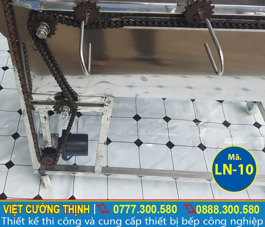 Mô-tơ lò quay gà vịt tự động bằng inox