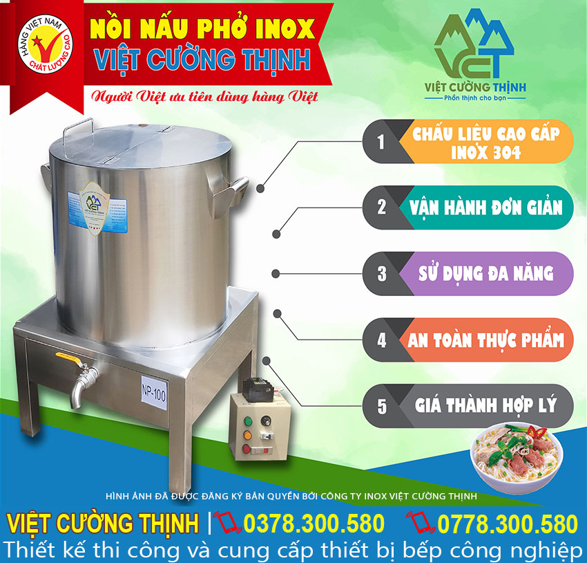 Nồi điện nấu phở chất lượng, giá tốt tại Việt Cường Thịnh