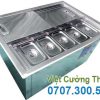 Thùng đá inox có khay topping TD-TP18