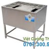Thùng Đá Inox Khung Chân Có Khay Topping TD-TP02