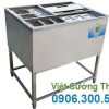 Thùng đá inox khung chân có khay topping TD-TP04