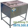 Thùng đá inox khung chân có khay topping TD-TP14