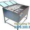 Thùng đá inox khung chân có khay topping TD-TP16