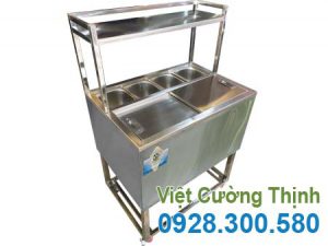 Thùng đá inox có khay topping TD-TP17