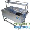 Thùng đá khung chân có khay topping TD-TP25