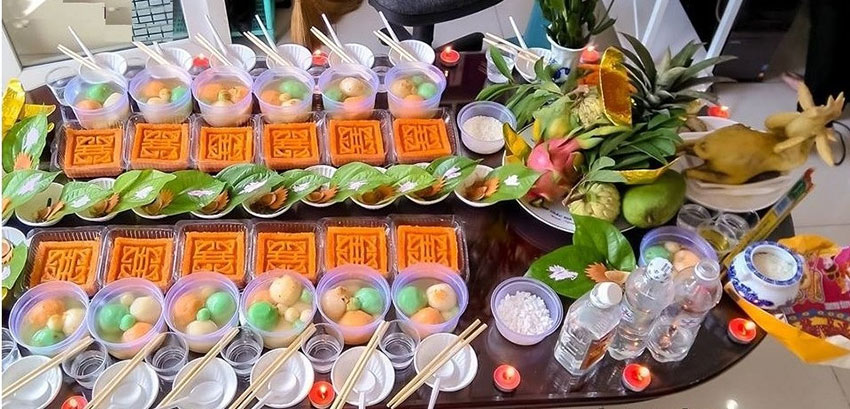 Mâm cúng căn cho bé 3 tuổi
