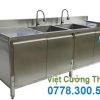 Tủ inox có chậu rửa 2 ngăn TUI-16