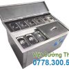 Thùng đá inox có khay topping TD-TP22