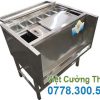 Thùng đá inox khung chân có khay topping TD-TP28