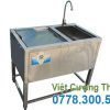 Thùng chứa đá inox khung chân có bồn rửa TD-C1058