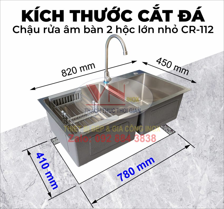 Kích thước mặt đá cần cắt