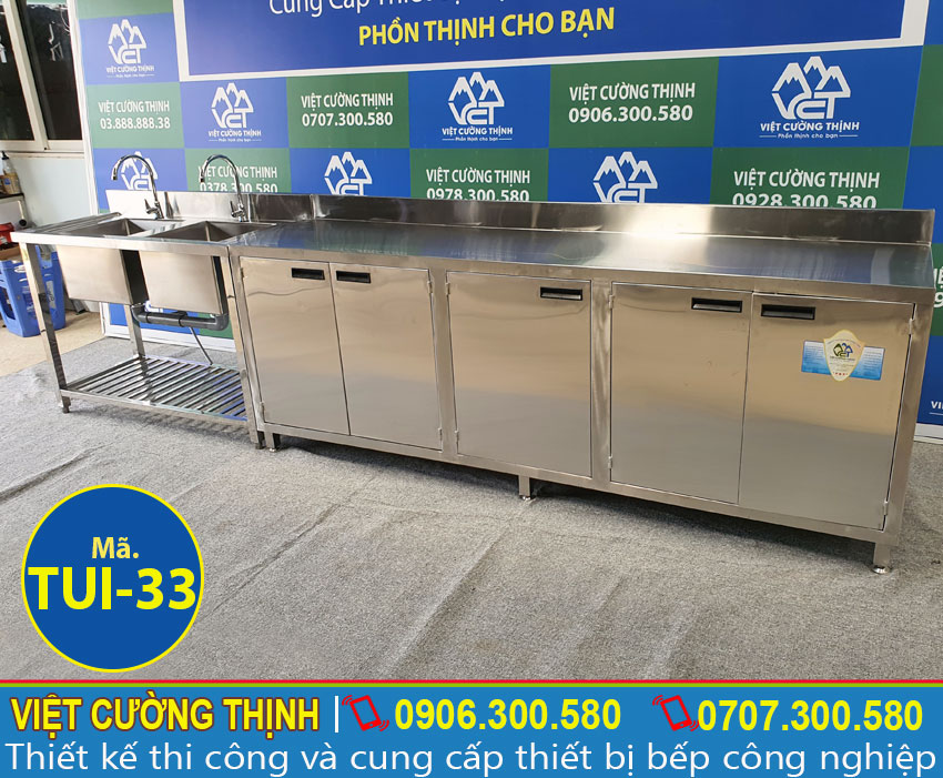 Hệ tủ và chậu rửa 2 hộc TUI-33 (03)