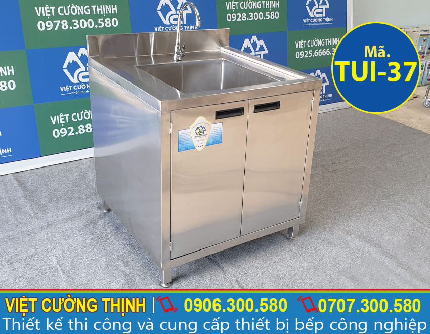 Tủ inox có 1 bồn rửa TUI-37 (02)